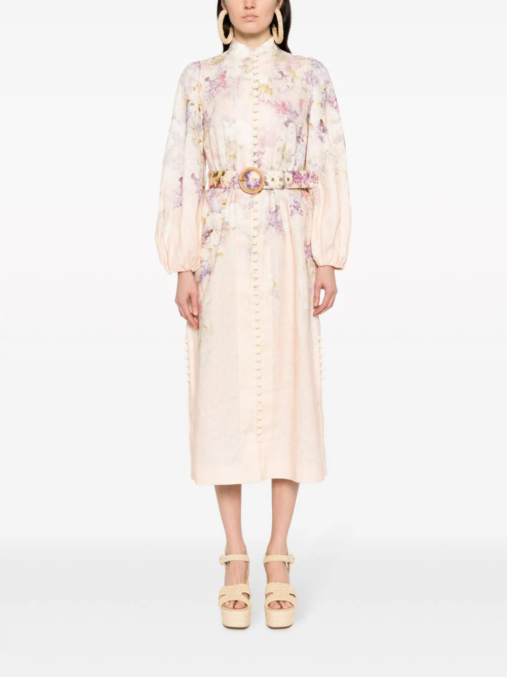 ZIMMERMANN Lyrical Buttoned Midi Dress