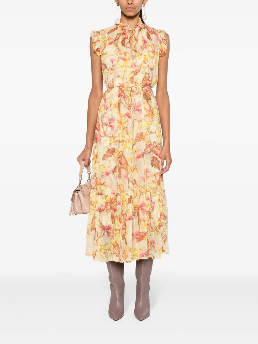 ZIMMERMANN Matchmaker Flutter Midi Dress
