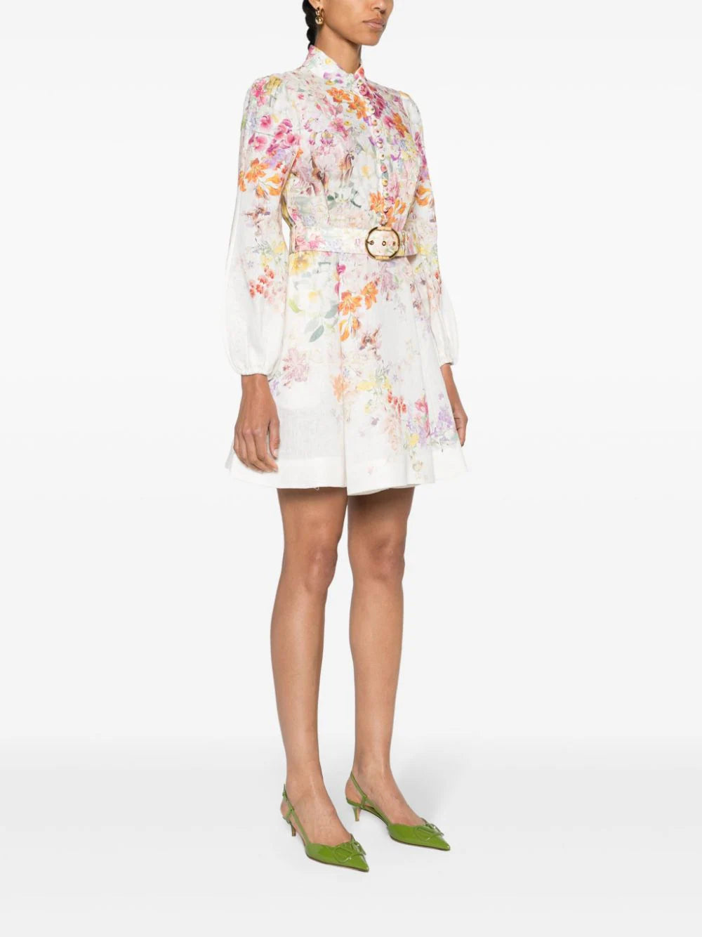 ZIMMERMANN Natura Buttoned Mini Dress