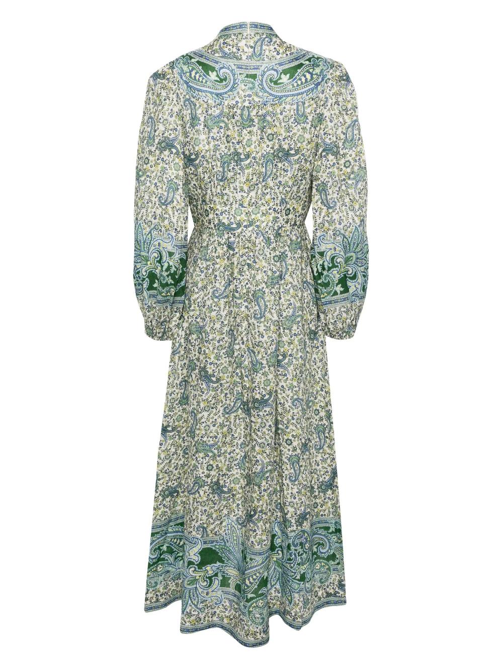 ZIMMERMANN Ottie Plunge Midi Dress