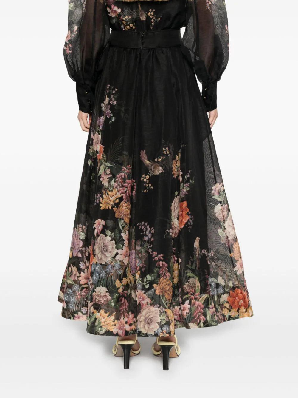 ZIMMERMANN Pavilion Gathered Midi Skirt