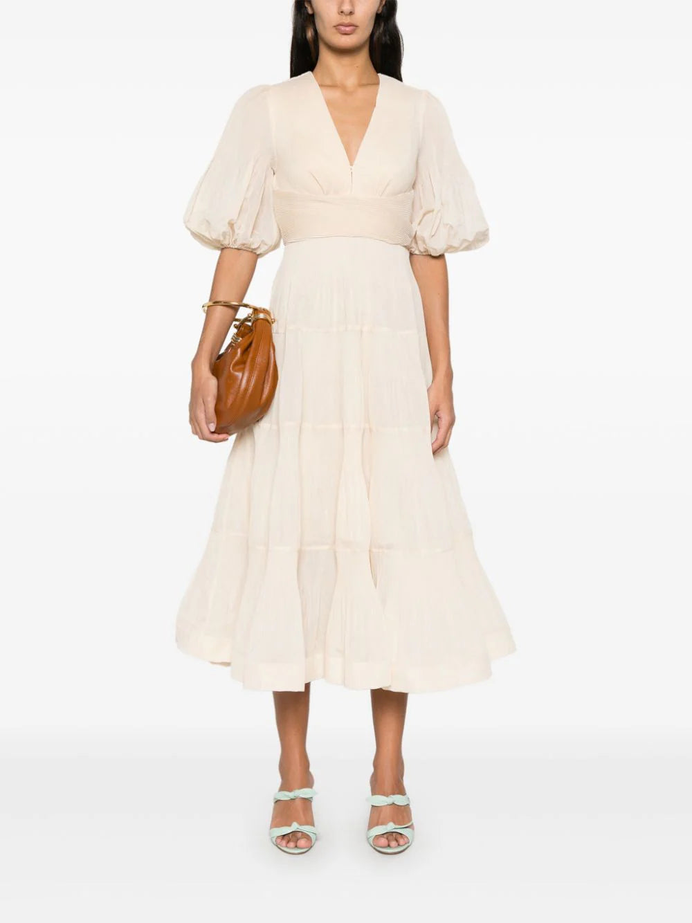 ZIMMERMANN Pleated Midi Dress