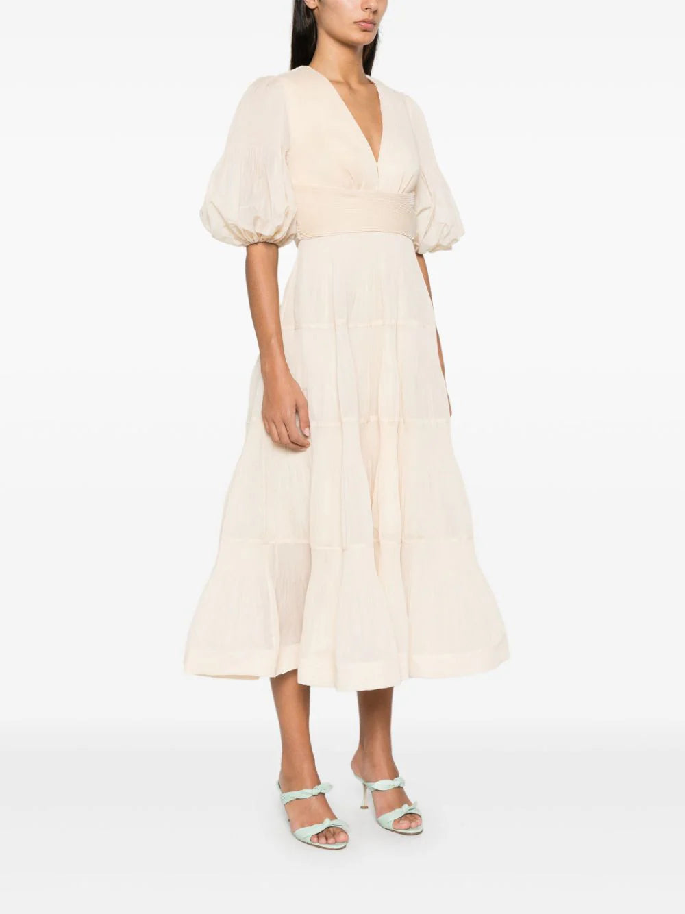 ZIMMERMANN Pleated Midi Dress