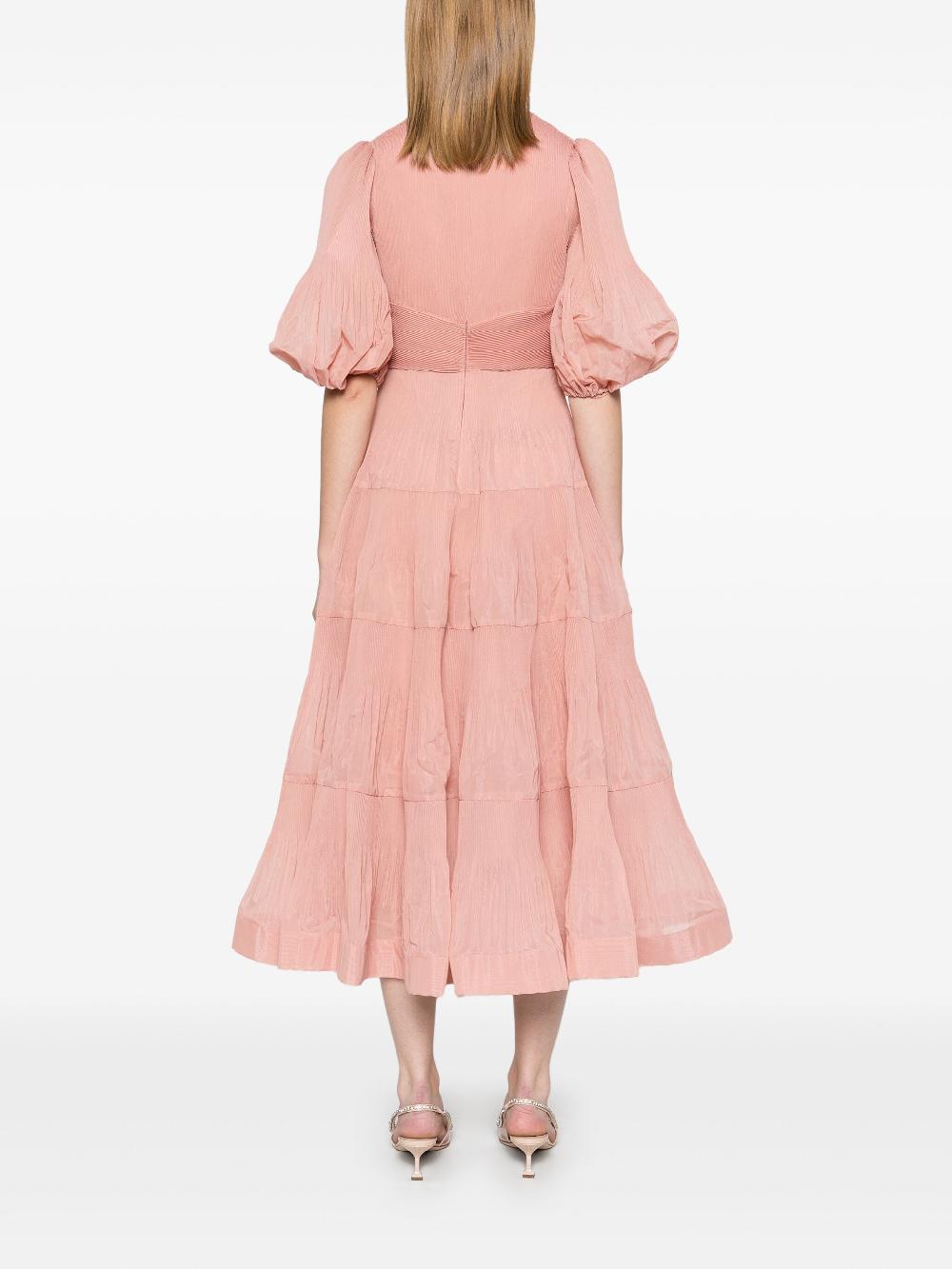 ZIMMERMANN Pleated Midi Dress