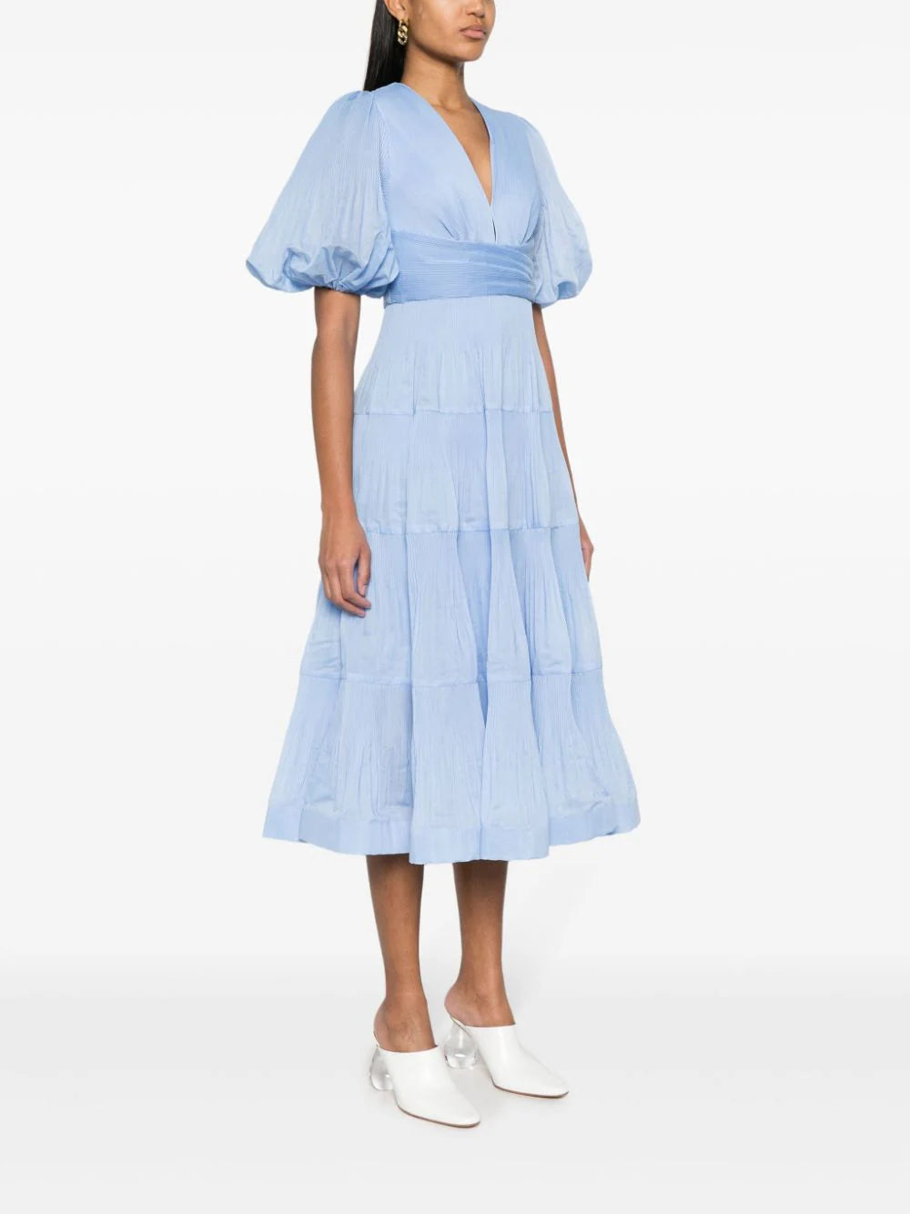 ZIMMERMANN Pleated Midi Dress
