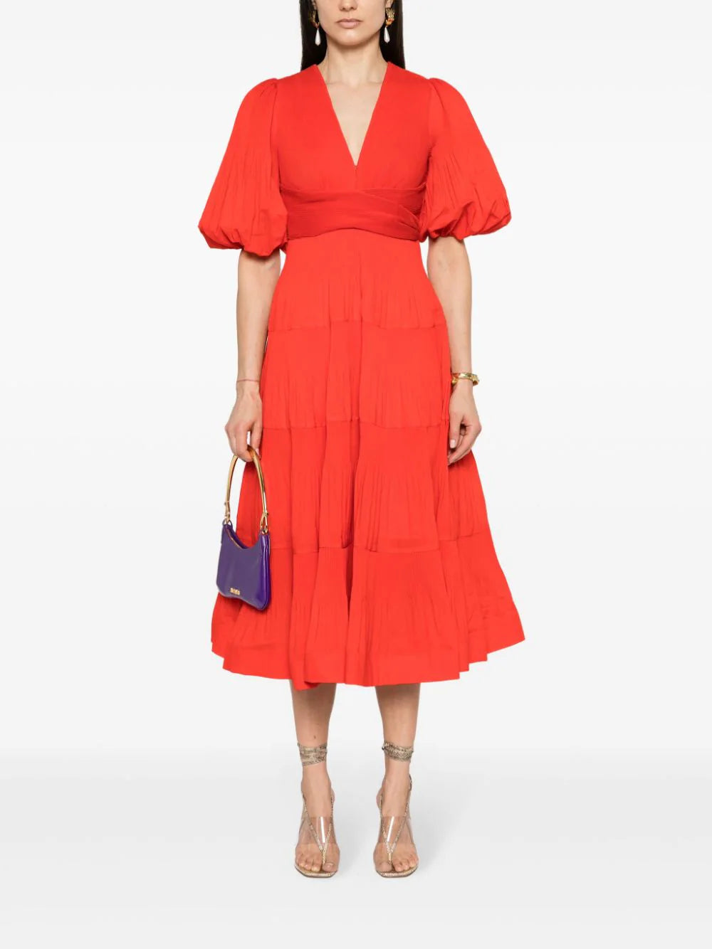 ZIMMERMANN Pleated Midi Dress