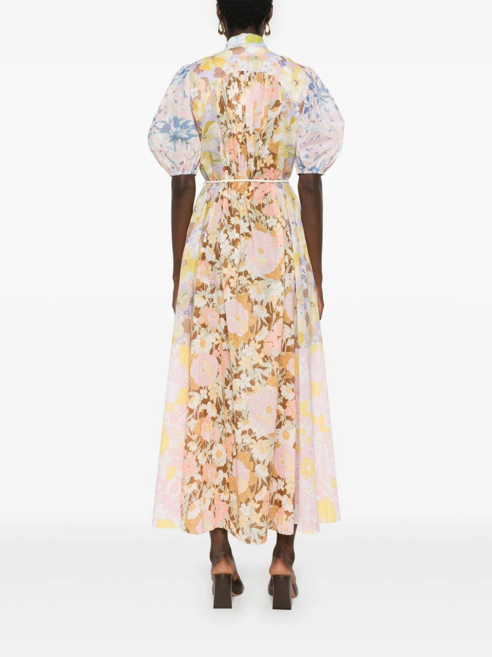 ZIMMERMANN Pop Puff Sleeve Maxi Dress