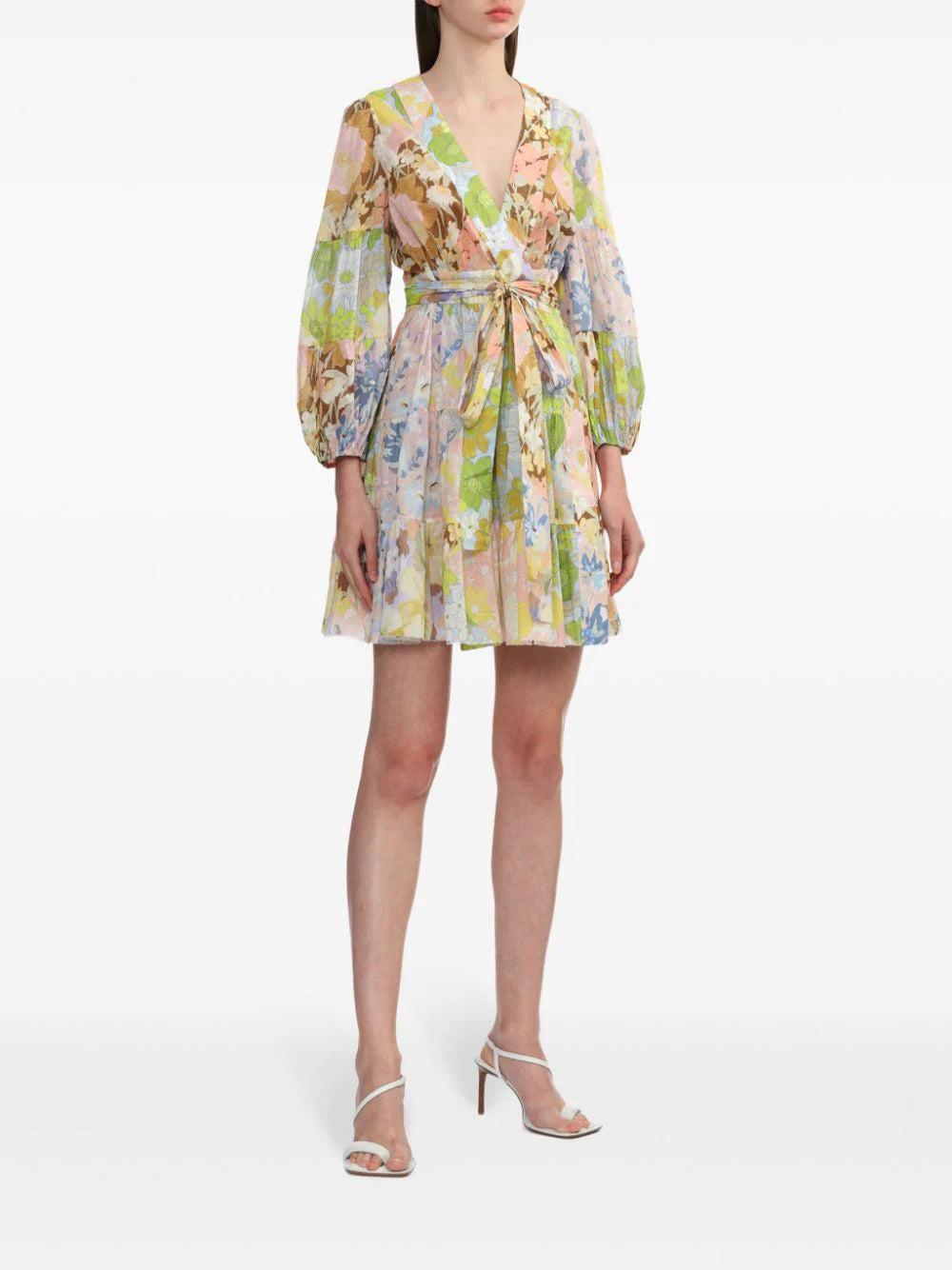 ZIMMERMANN Pop Wrap Mini Dress