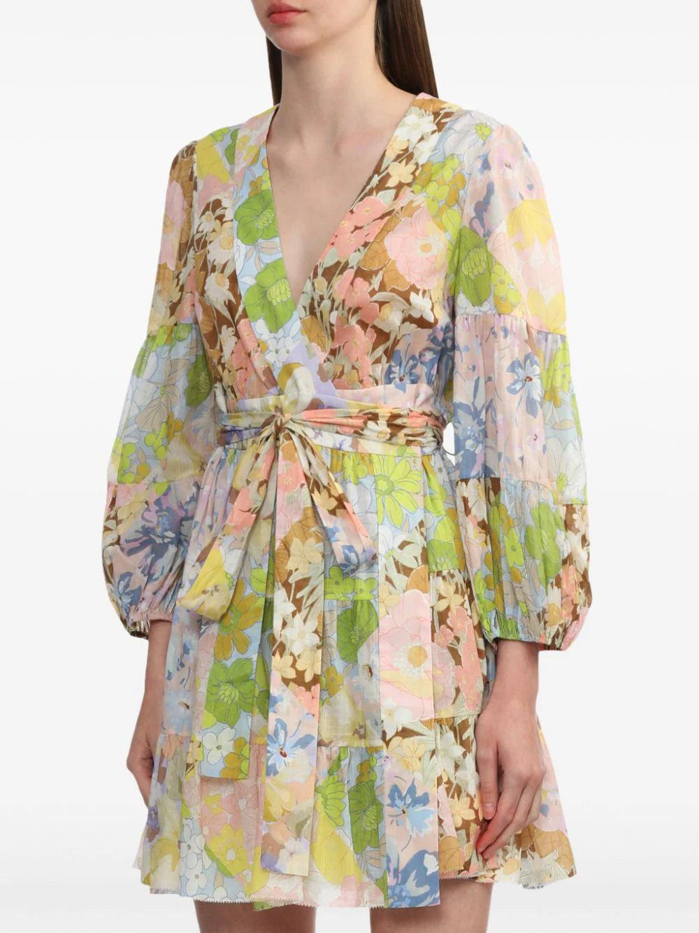 ZIMMERMANN Pop Wrap Mini Dress