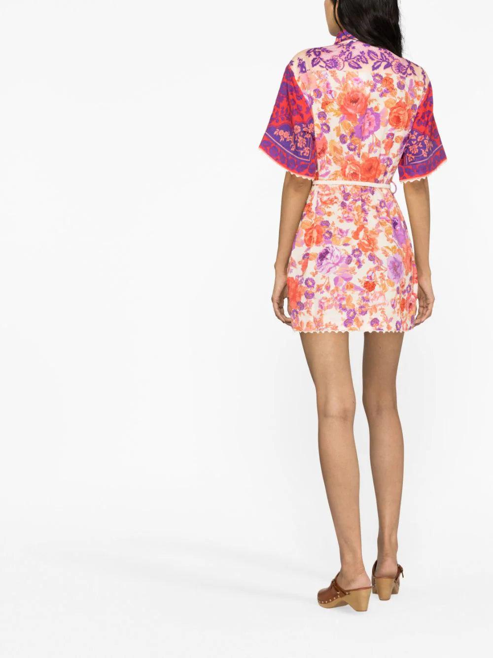 ZIMMERMANN Raie Trimmed Shirt Dress