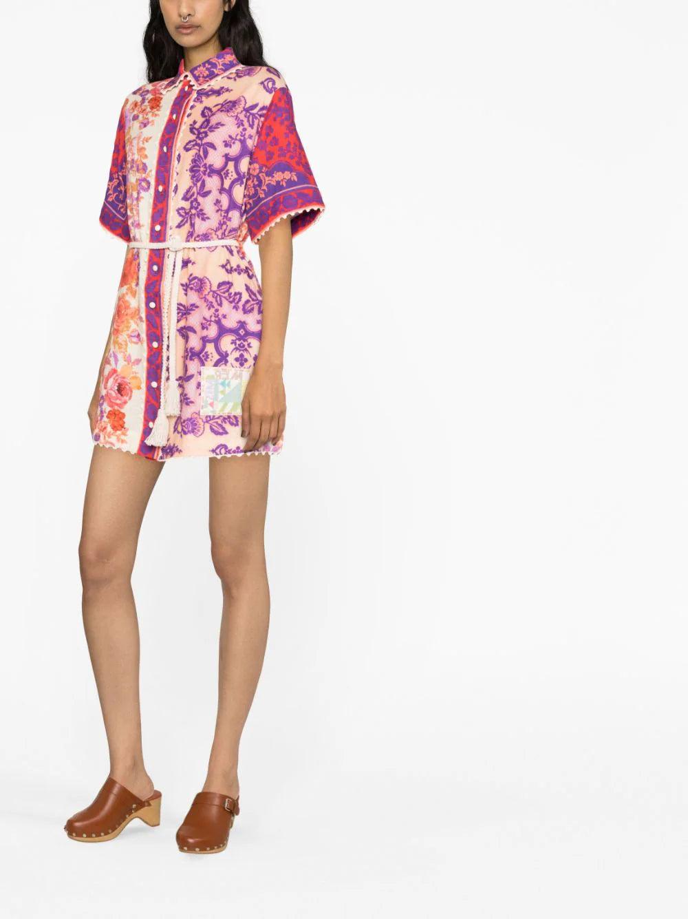 ZIMMERMANN Raie Trimmed Shirt Dress