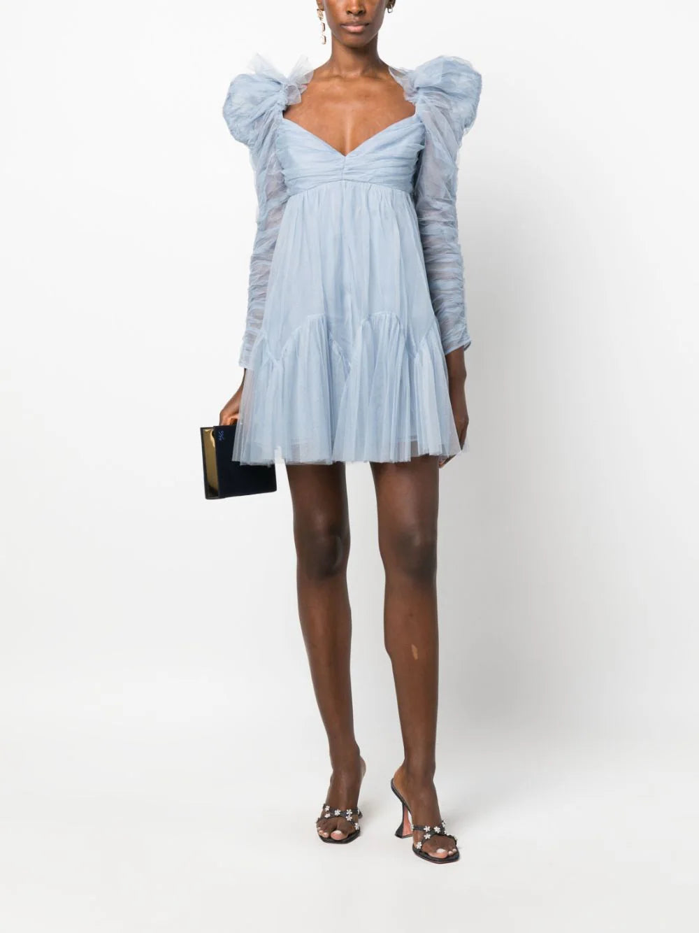 ZIMMERMANN Tulle Ruched Mini Dress