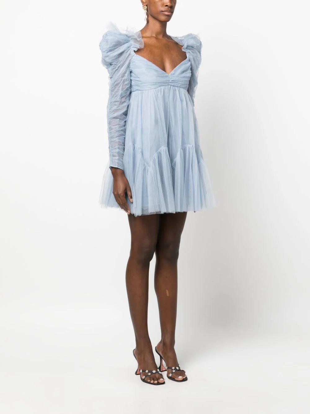 ZIMMERMANN Tulle Ruched Mini Dress