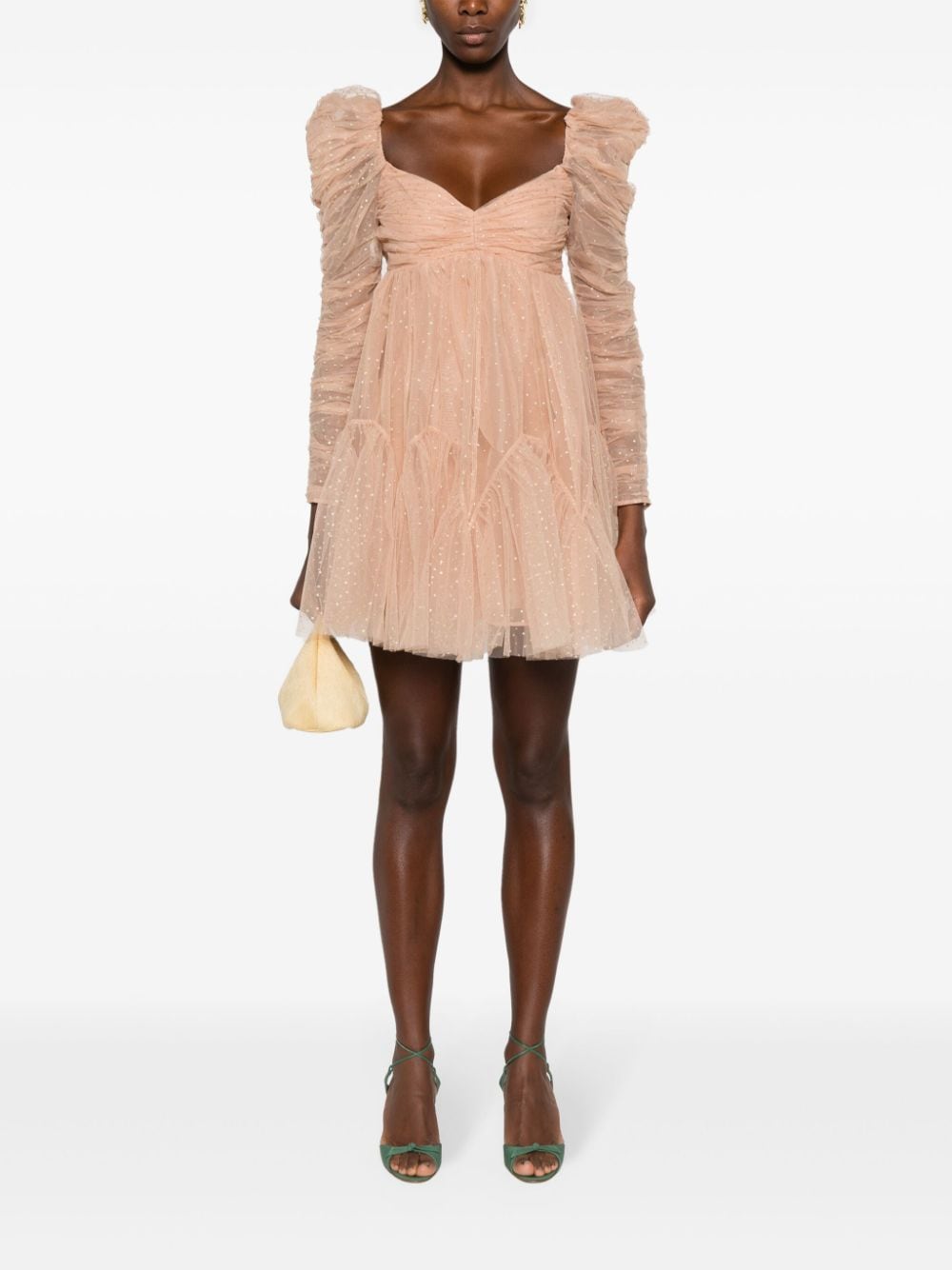 ZIMMERMANN Tulle Ruched Mini Dress