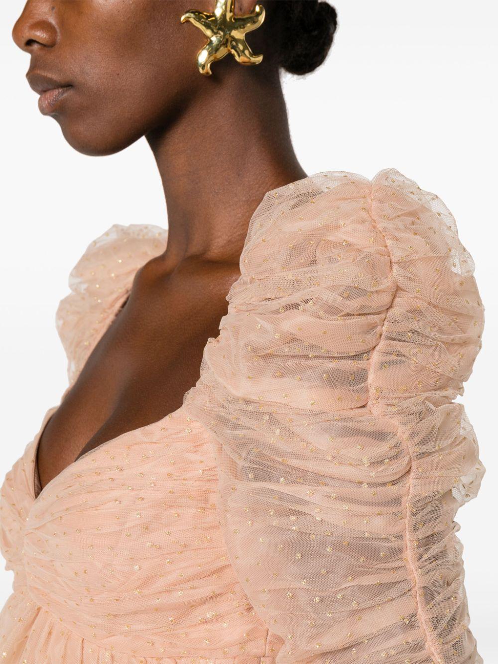 ZIMMERMANN Tulle Ruched Mini Dress