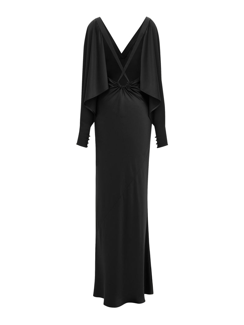 Suitnegozi ABITO CON MANICHE A PIPISTRELLO IN RASO DI SETA