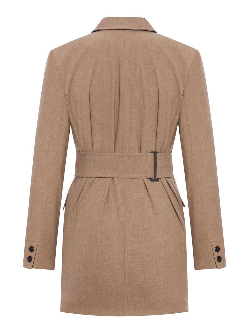 Suitnegozi BLAZER CON CINTURA CON NODO DRAPEY MELANGE