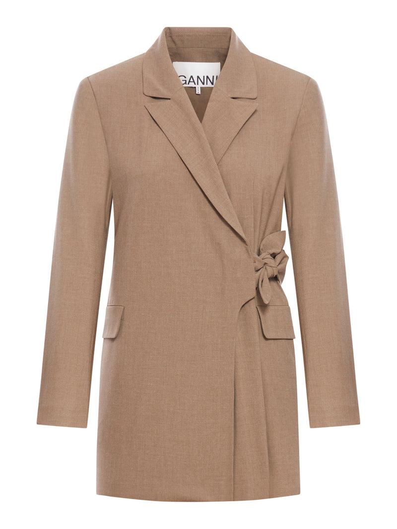 Suitnegozi BLAZER CON CINTURA CON NODO DRAPEY MELANGE