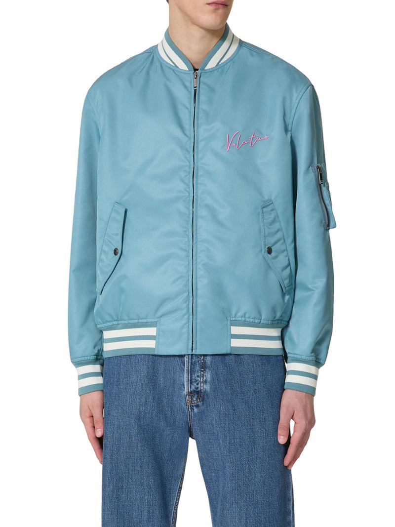 Suitnegozi BOMBER IN NYLON CON RICAMI VALENTINO E STAMPA VLOGO SIGNATURE
