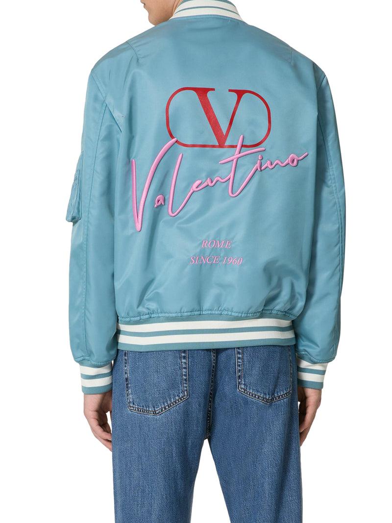 Suitnegozi BOMBER IN NYLON CON RICAMI VALENTINO E STAMPA VLOGO SIGNATURE