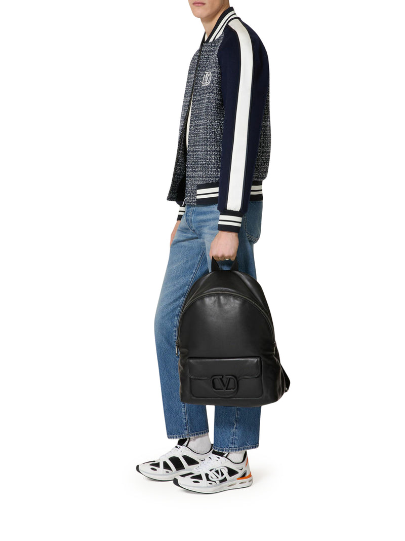 Suitnegozi BOMBER IN TWEED DI COTONE E VISCOSA CON PATCH VLOGO SIGNATURE