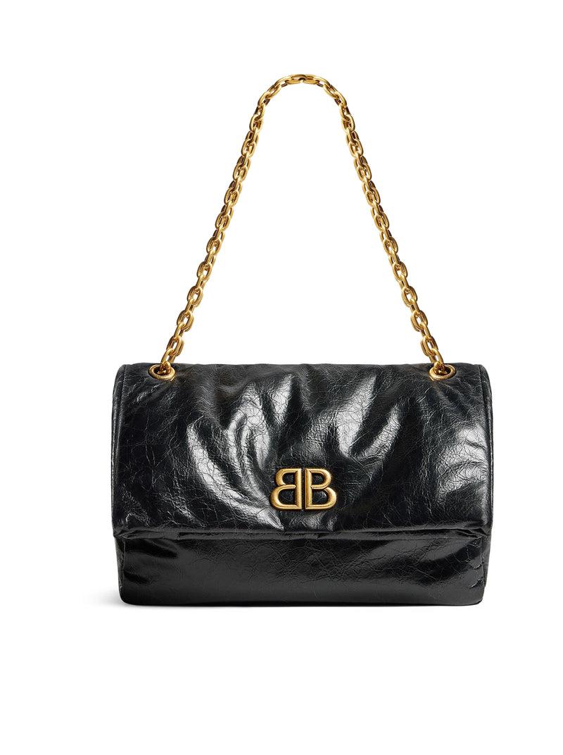 Suitnegozi BORSA CON CATENA MONACO MEDIA DA DONNA IN NERO