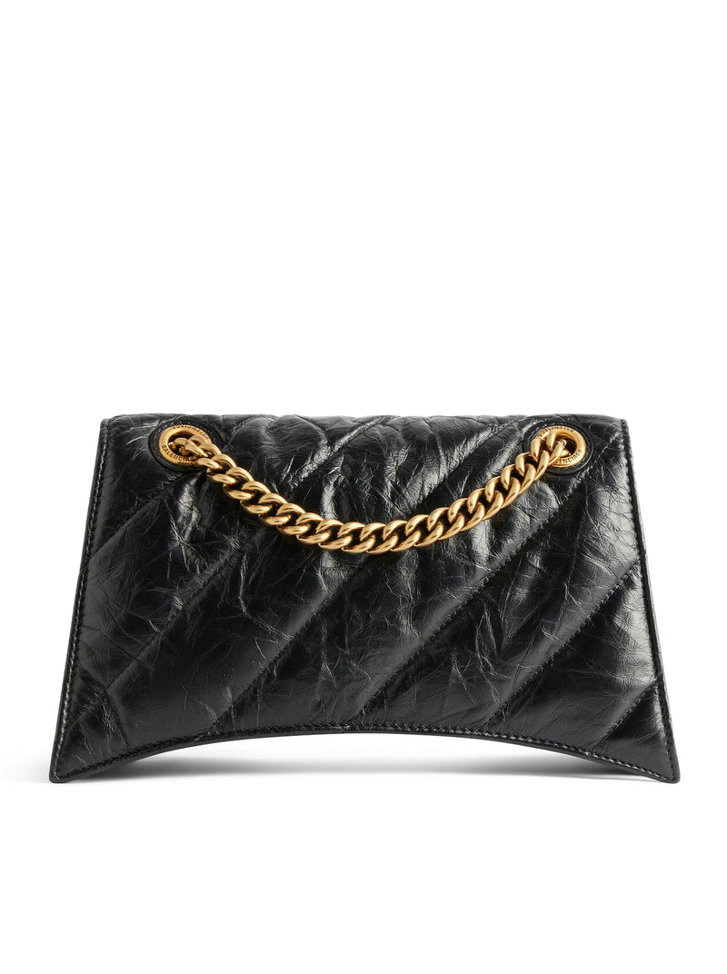 Suitnegozi BORSA CRUSH CON CATENA PICCOLA TRAPUNTATA DA DONNA IN NERO