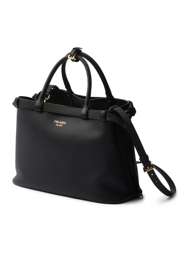 Suitnegozi Borsa Prada Buckle Medium In Pelle Con Doppia Cintura