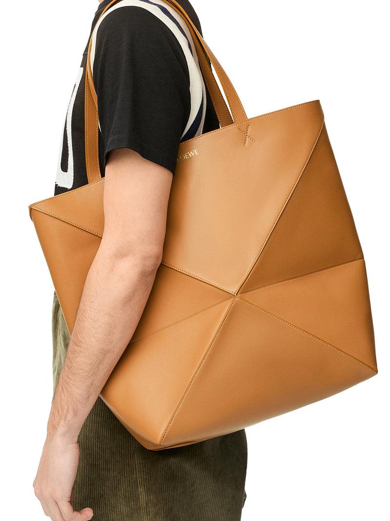 Suitnegozi Borsa Puzzle Fold Tote XL In Pelle Di Vitello Lucida