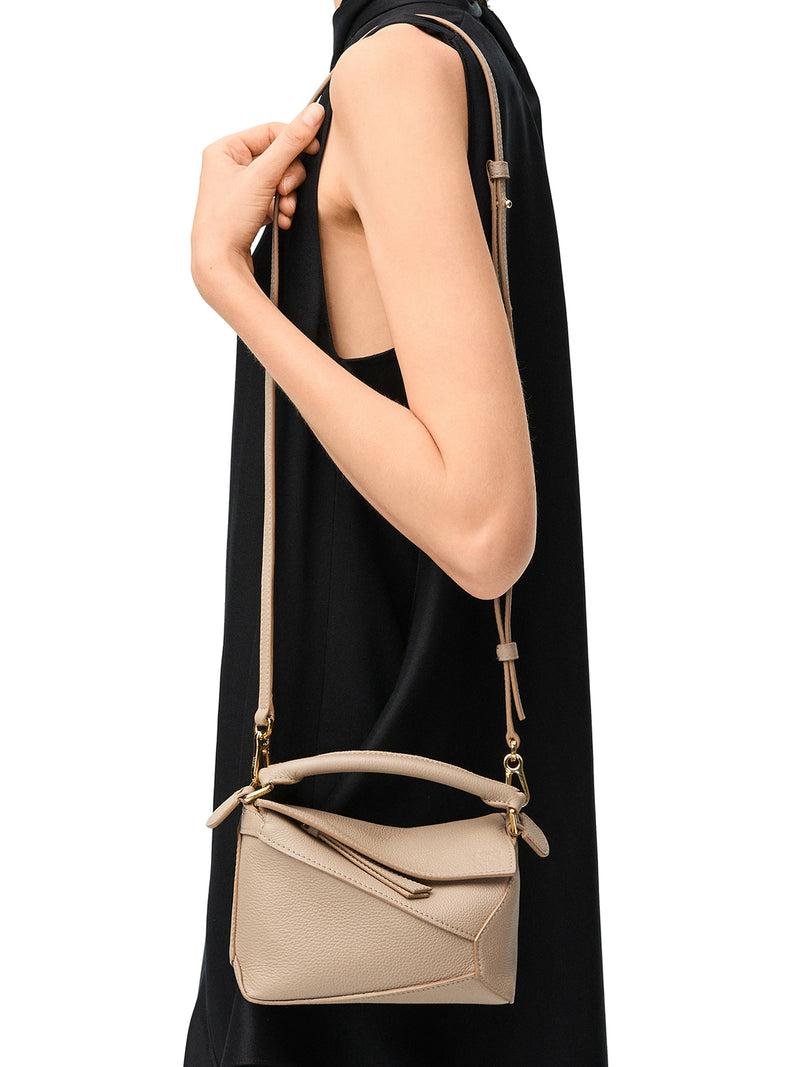 Suitnegozi Borsa Puzzle Mini In Morbida Pelle Di Vitello Granata