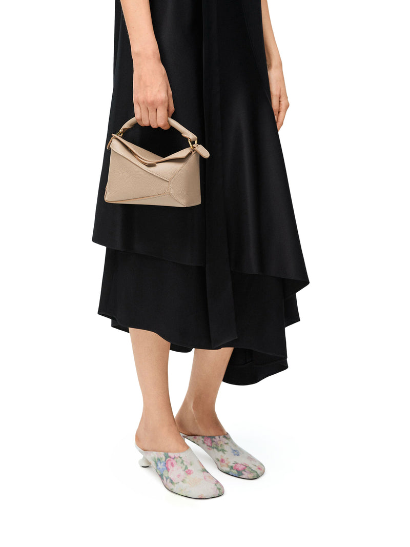 Suitnegozi Borsa Puzzle Mini In Morbida Pelle Di Vitello Granata