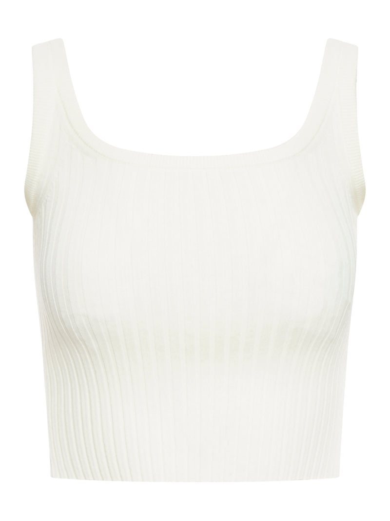 Suitnegozi Canotta crop aderente in viscosa stretch