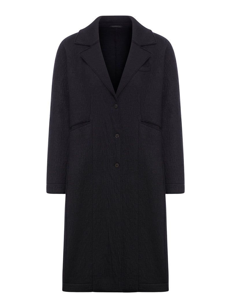 Suitnegozi Cappotto regular fit con collo a revers in lana cotta