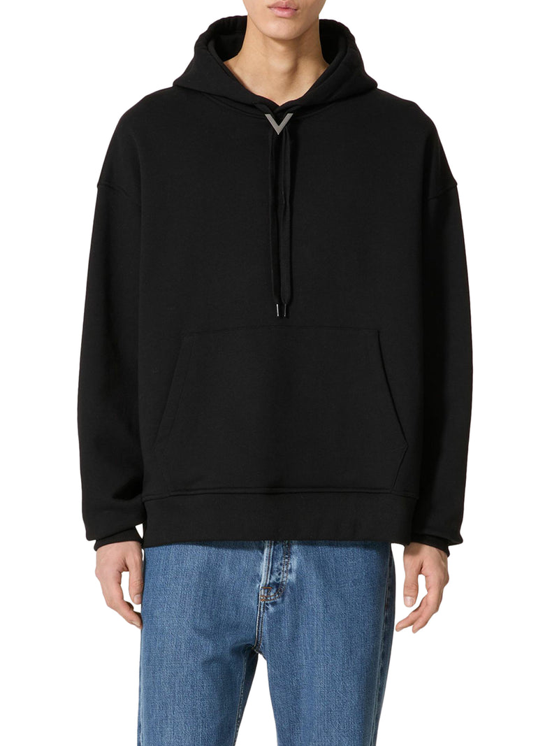 Suitnegozi FELPA IN COTONE CON CAPPUCCIO E V DETAIL METALLICA