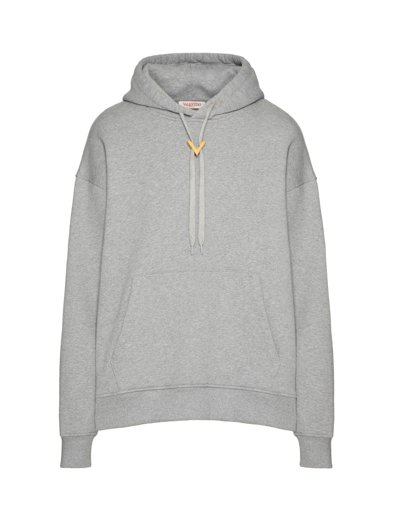 Suitnegozi FELPA IN COTONE CON CAPPUCCIO E V DETAIL METALLICA