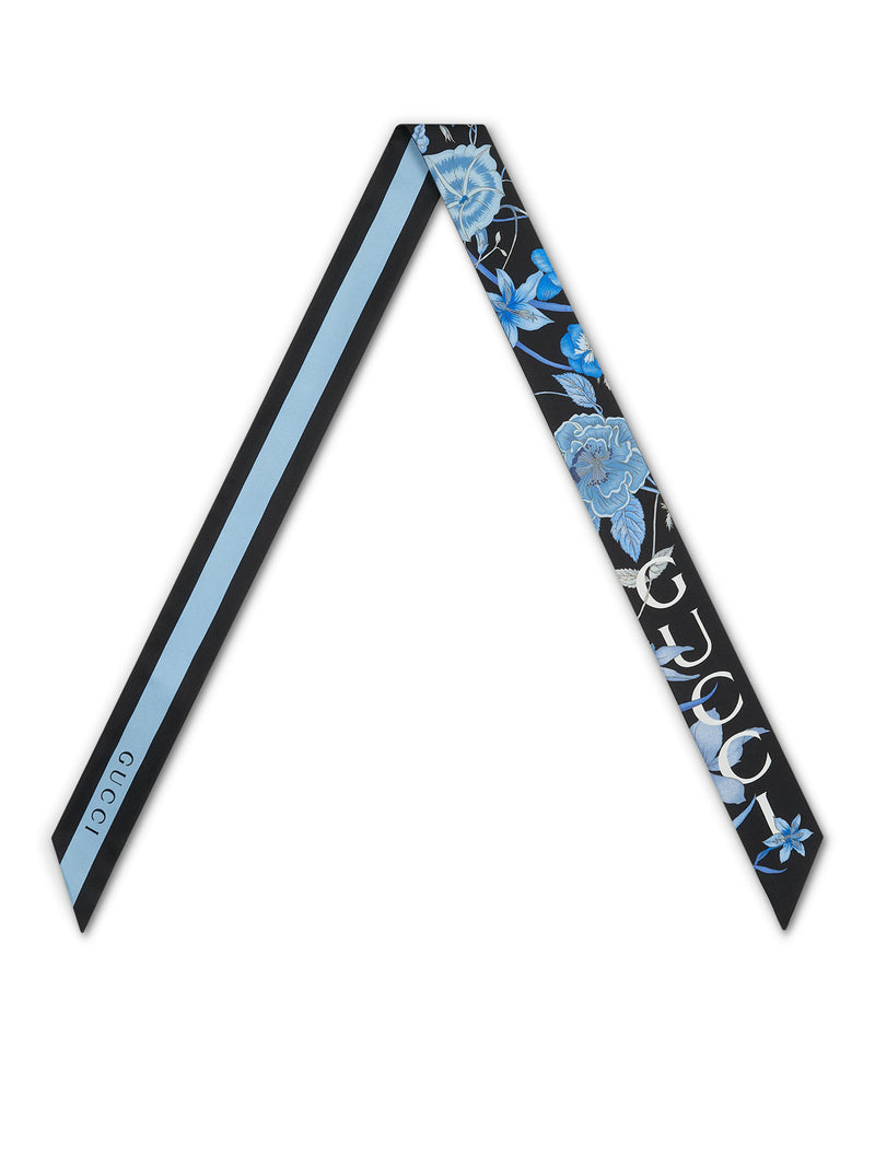 Suitnegozi FIOCCO AL COLLO IN SETA STAMPA FLOREALE GUCCI