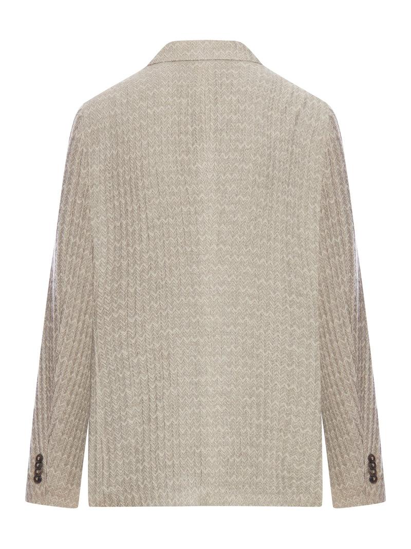 Suitnegozi GIACCA DOPPIOPETTO LINEA UPTON IN CASHMERE E SETA JACQUARD