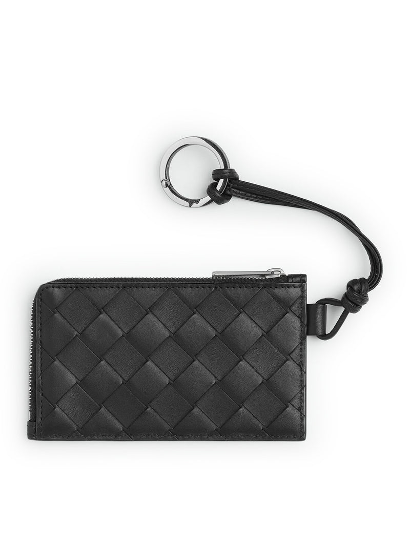 Suitnegozi Intrecciato L-Zippered Card Holder On Strap