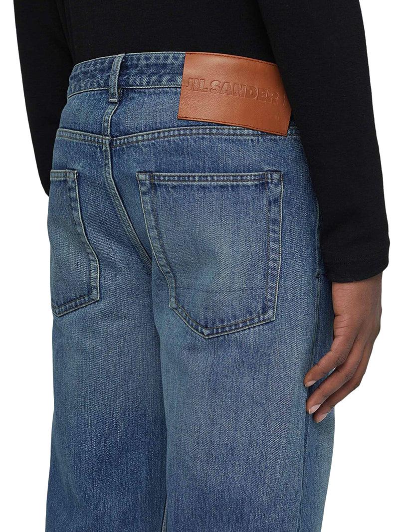 Suitnegozi Jeans Affusolati In Cotone Con Toppa Con Logo