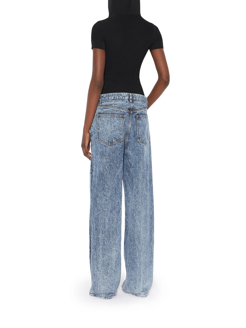 Suitnegozi JEANS IN SNOW DENIM CON FASCIA IN MAGLIA