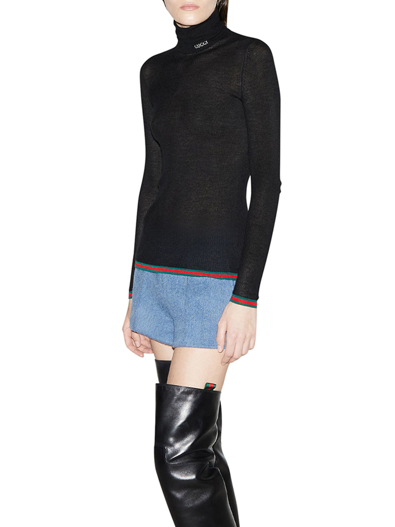 Suitnegozi MAGLIA A COLLO ALTO IN MISTO CASHMERE E SETA