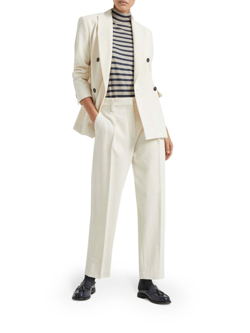 Suitnegozi Maglia Collo Alto Sparkling Stripe In Cashmere E Seta