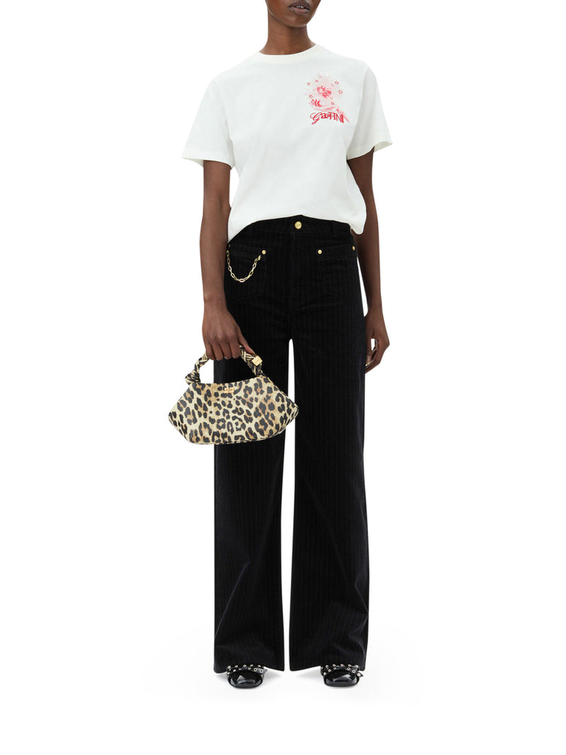 Suitnegozi MAGLIETTA RILASSATA POSTER CELESTE BIANCO