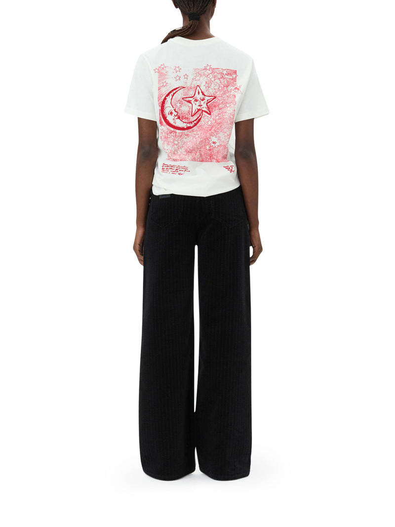 Suitnegozi MAGLIETTA RILASSATA POSTER CELESTE BIANCO