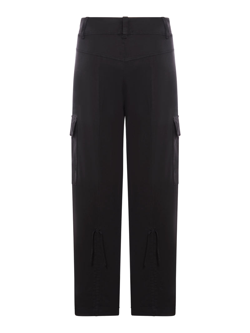 Suitnegozi Pantalone Cargo In Raso Di Cotone Stretch