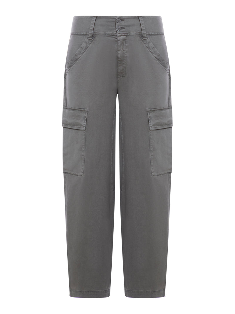 Suitnegozi Pantalone cargo in raso di cotone stretch