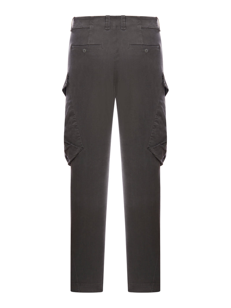 Suitnegozi Pantalone Cargo Regular Fit In Tencell E Modal Stretch Smerigliato