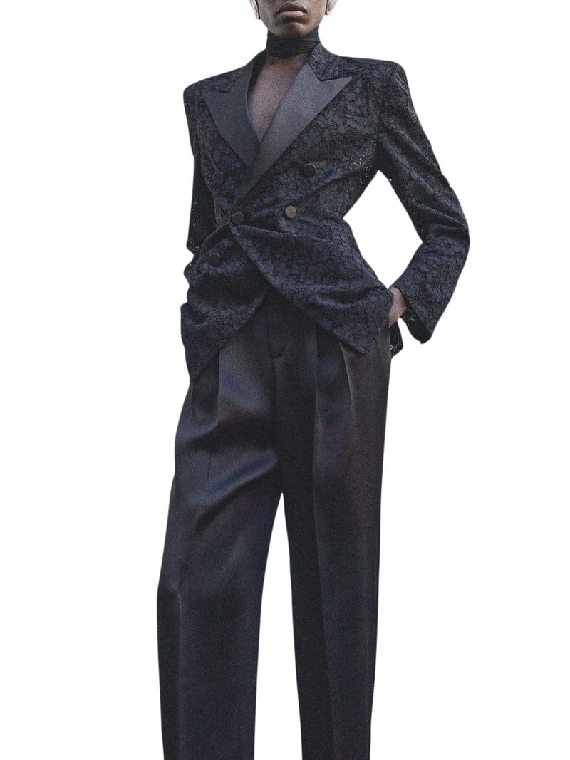 Suitnegozi PANTALONI A VITA ALTA E GAMBA DRITTA CON DOPPIA PIEGA E PIEGA CENTRALE