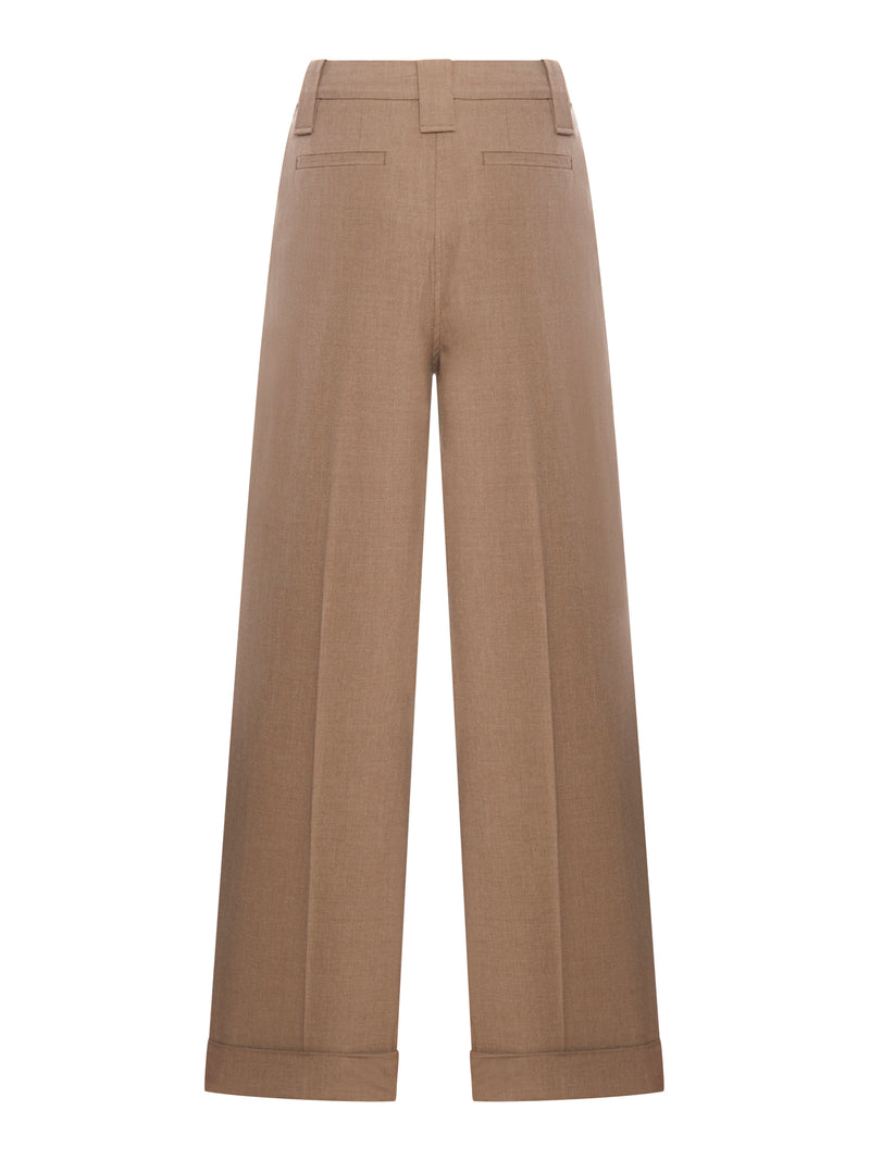 Suitnegozi PANTALONI CON PIEGHE A VITA MEDIA MELANGE DRAPEY