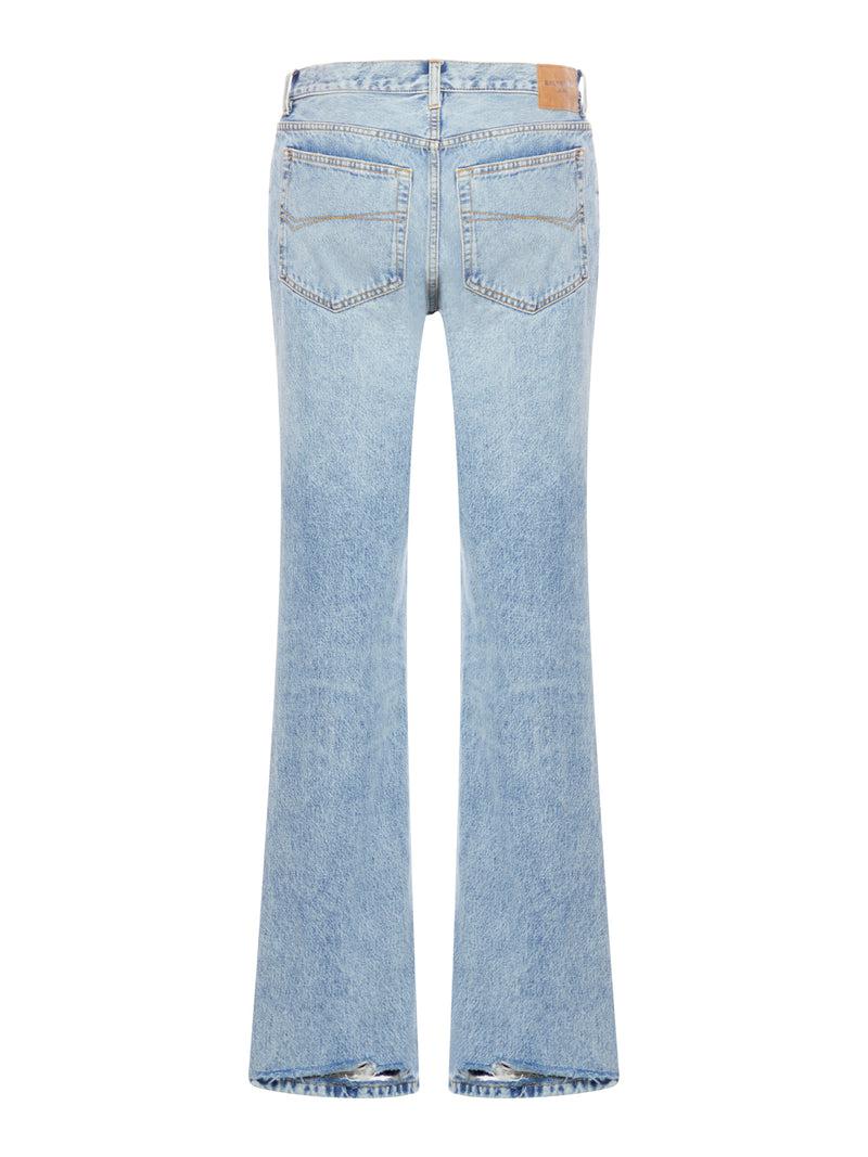 Suitnegozi PANTALONI DRITTI A VITA BASSA IN AZZURRO